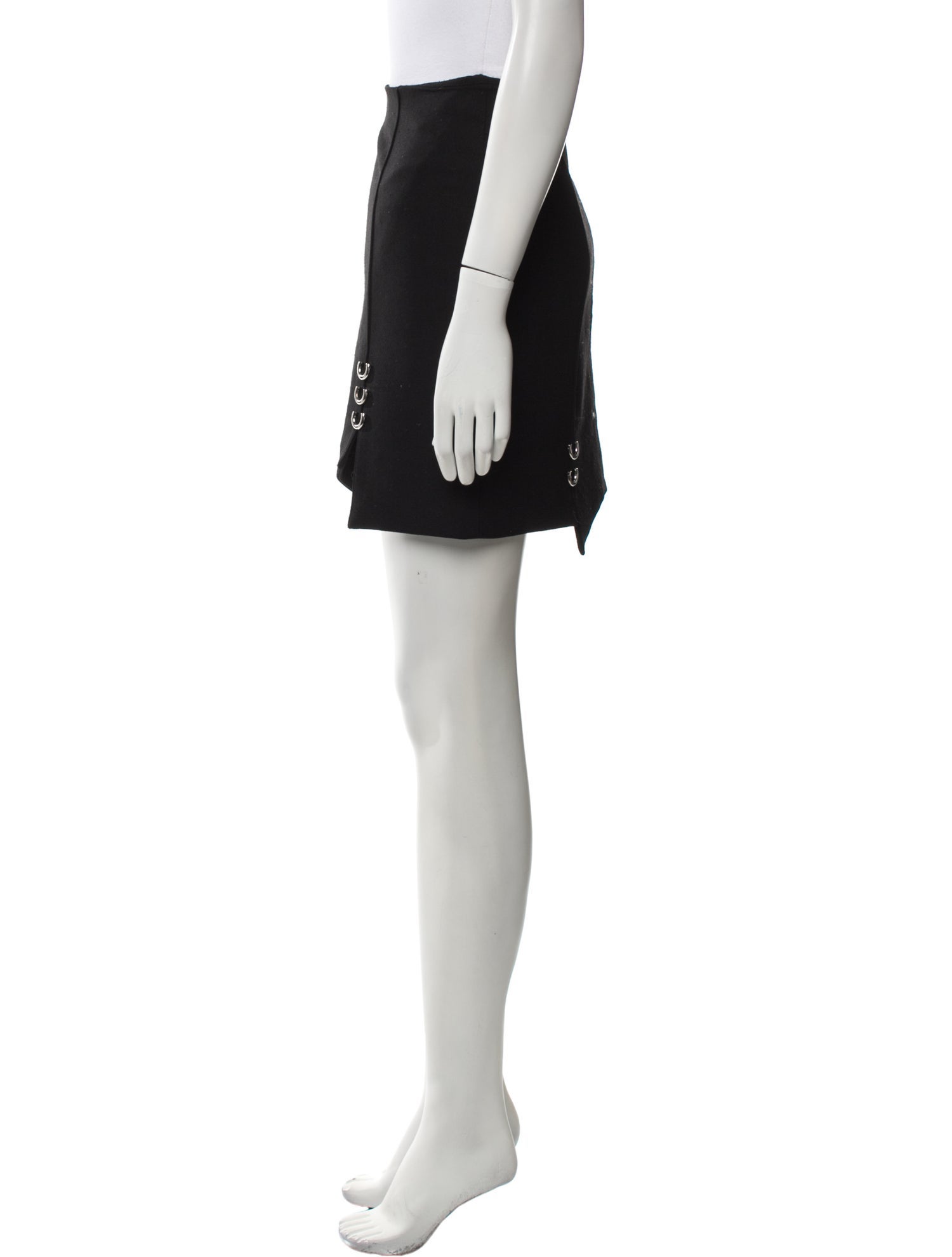 Mugler Virgin Wool Mini Skirt