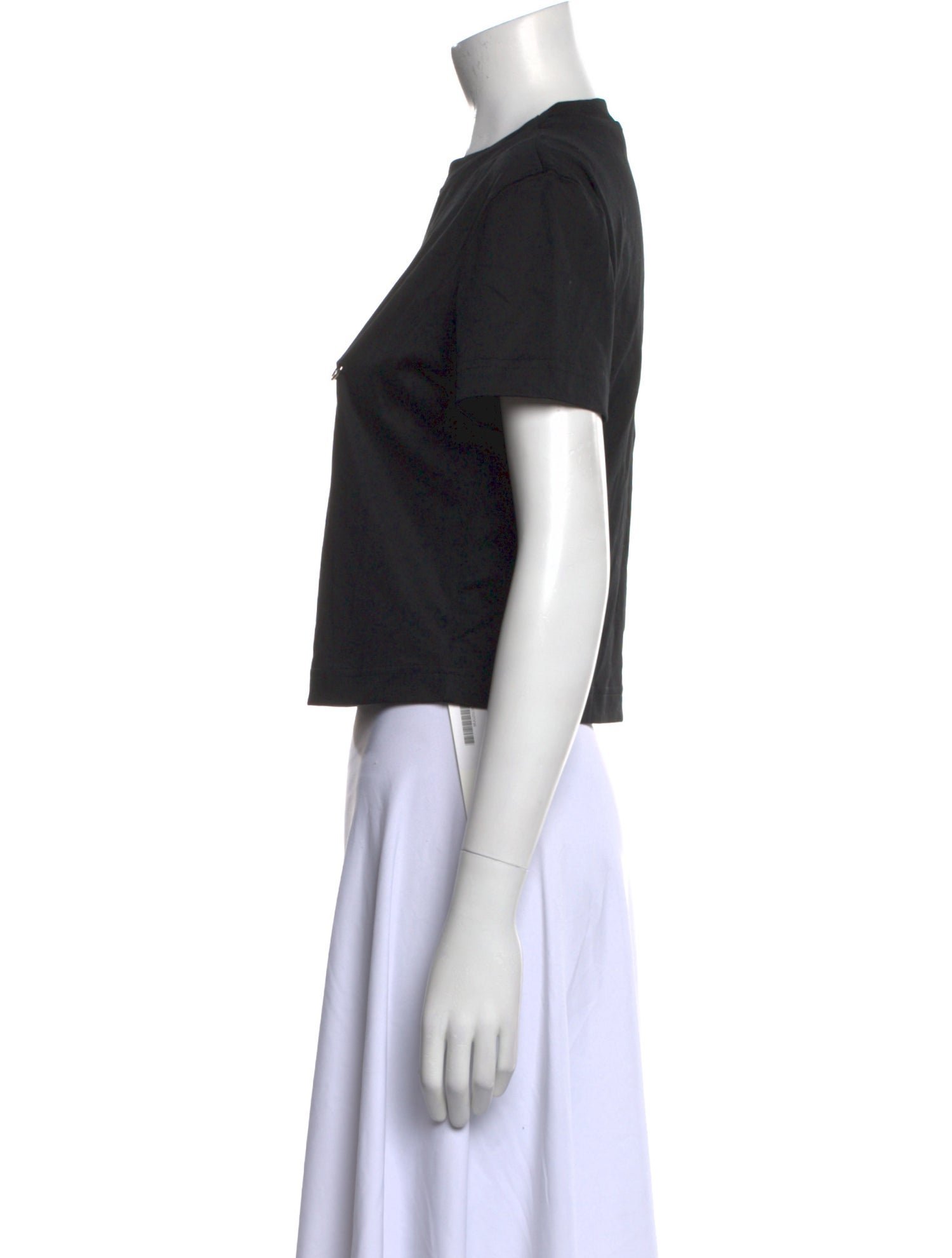 Mugler Crew Neck Short Sleeve Crop Top w/ Tags