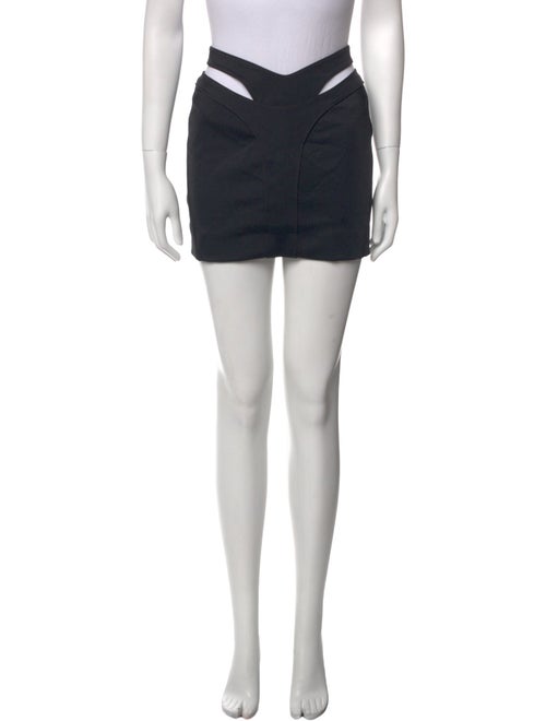 Mugler Wool Mini Skirt