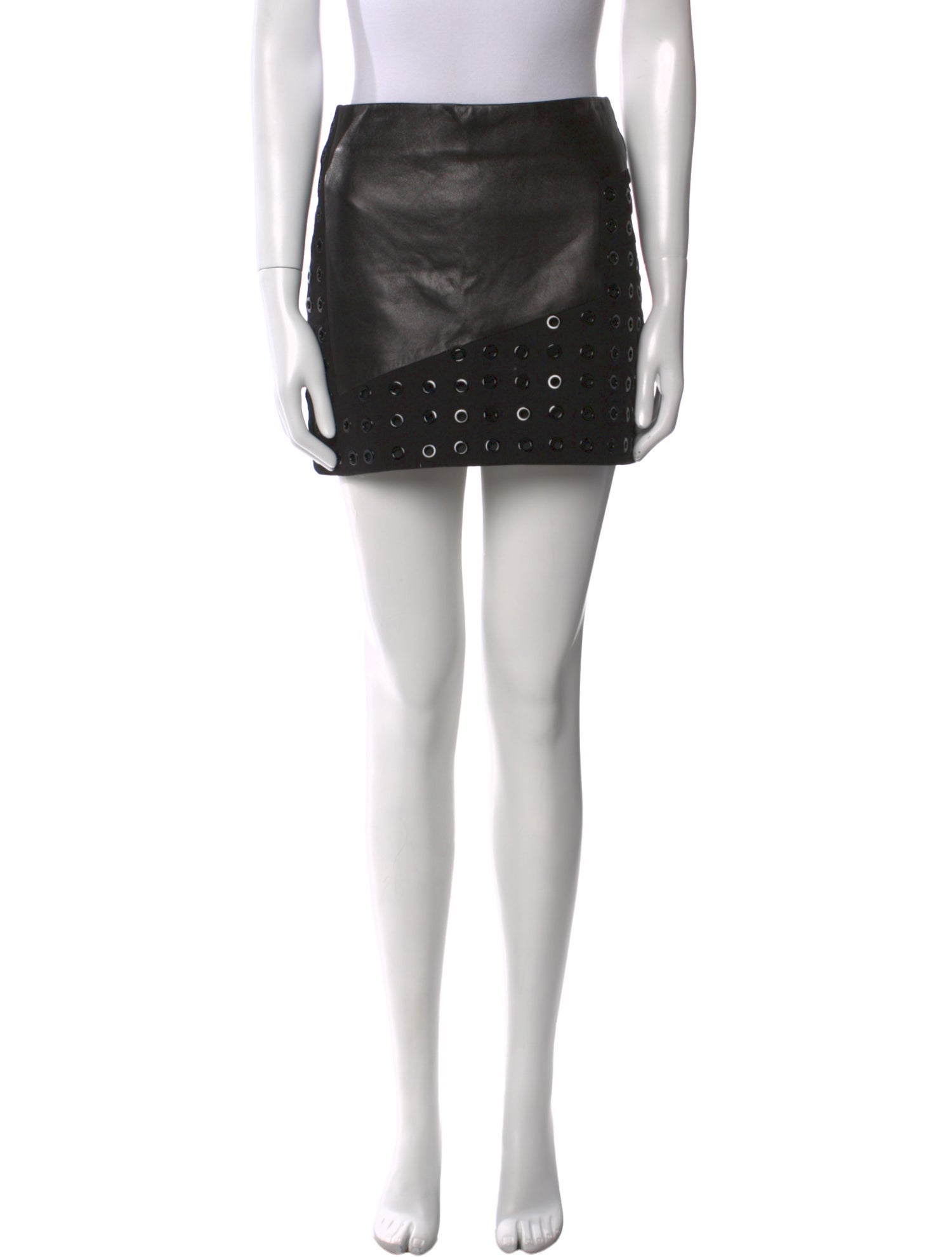 Mugler Lambskin Mini Skirt
