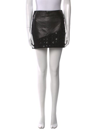 Mugler Lambskin Mini Skirt