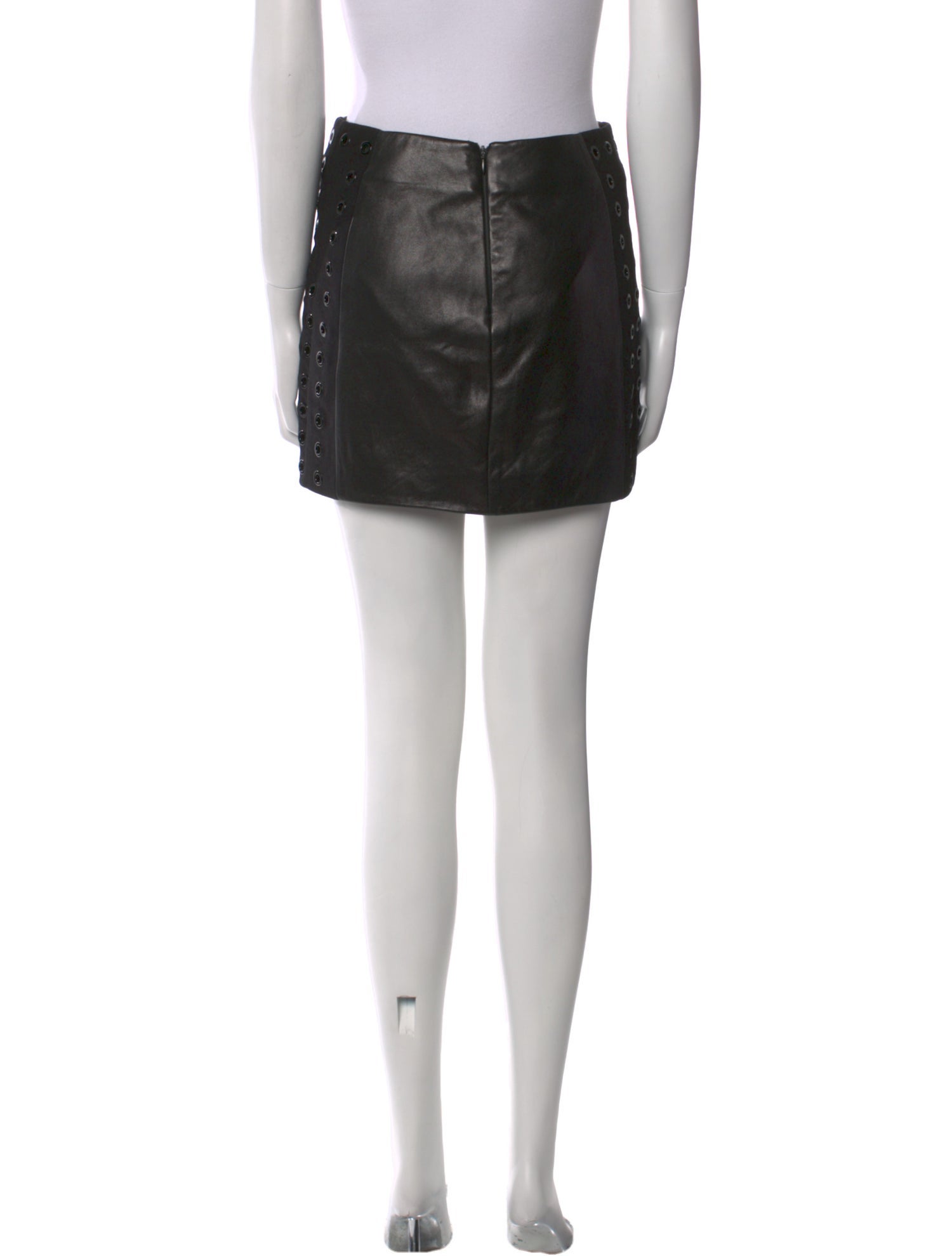 Mugler Lambskin Mini Skirt