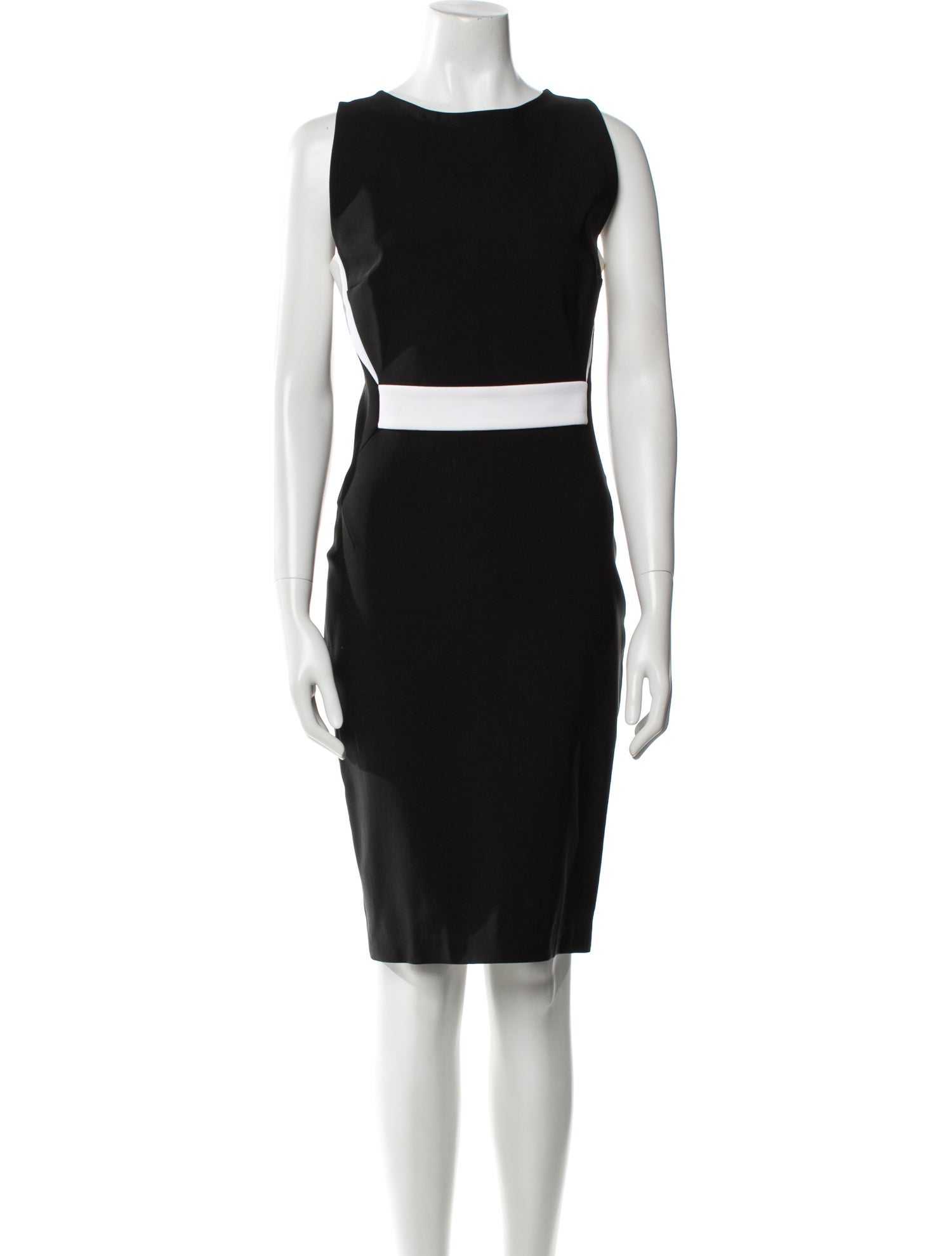 Mugler Bateau Neckline Knee-Length Dress