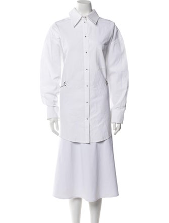 Mugler Long Sleeve Button-Up Top