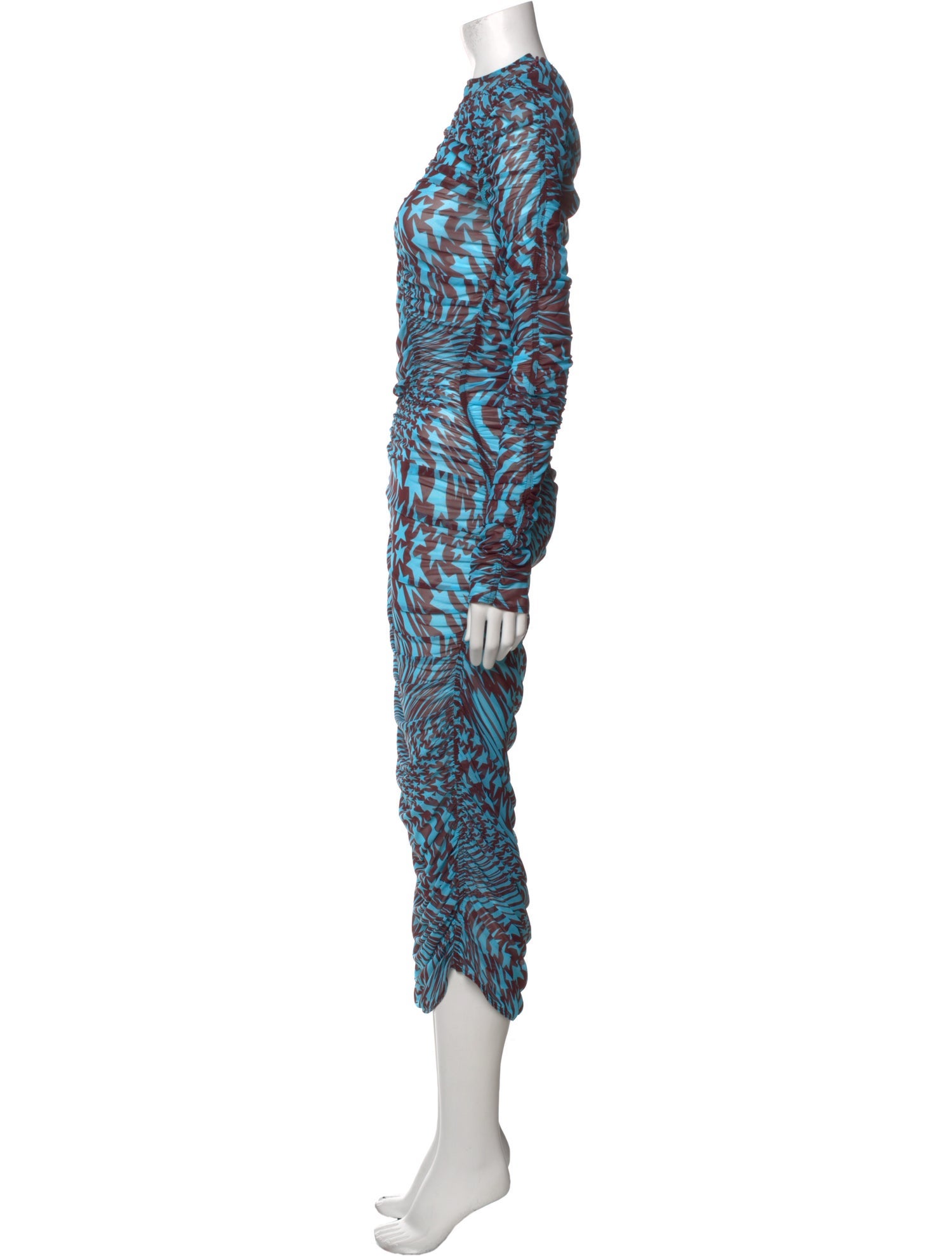 Mugler Printed Midi Length Dress