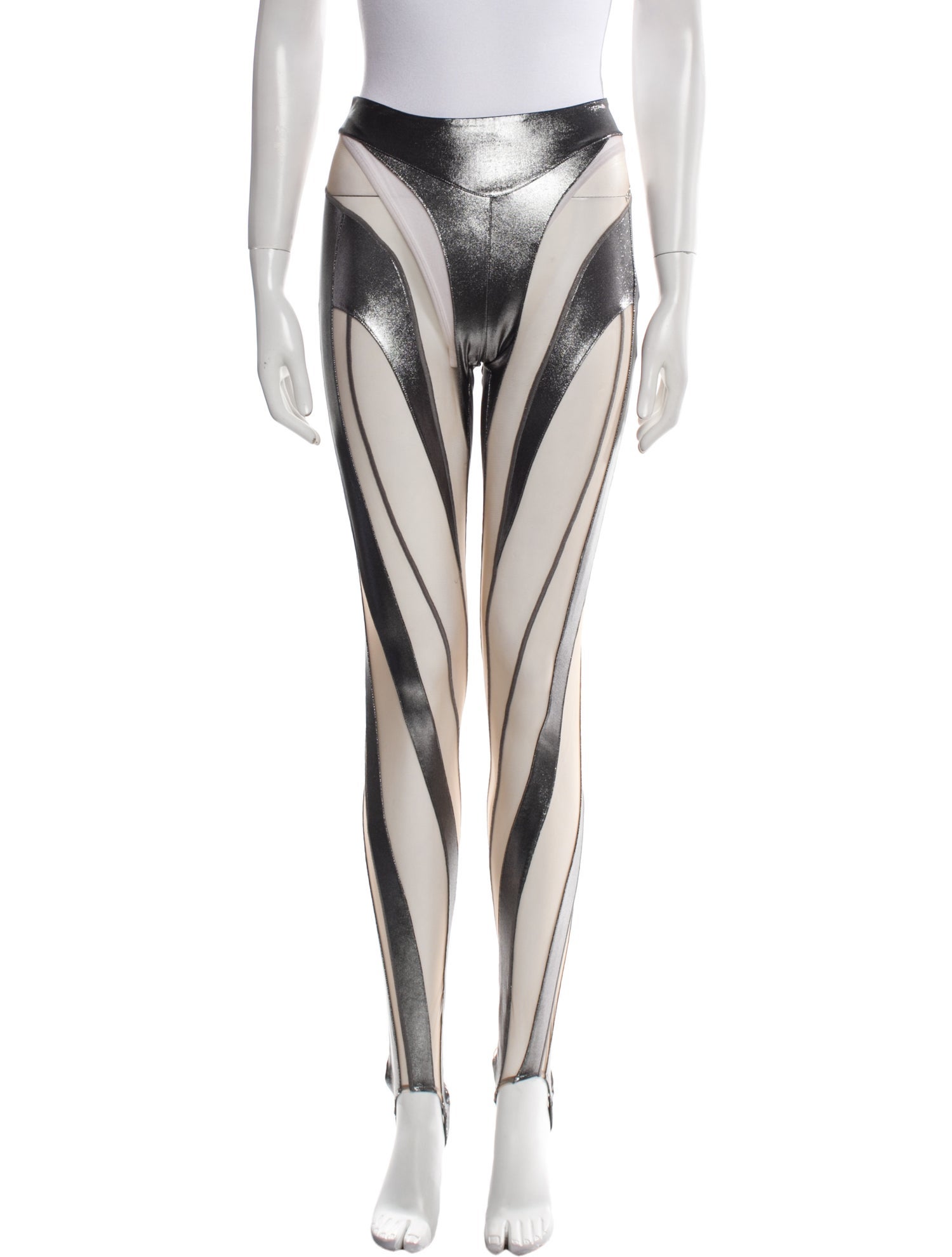Mugler Striped Skinny Leg Pants