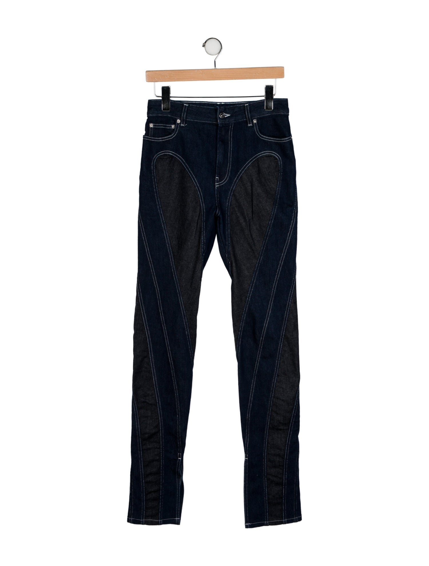 Mugler Mid-Rise Straight Leg Jeans