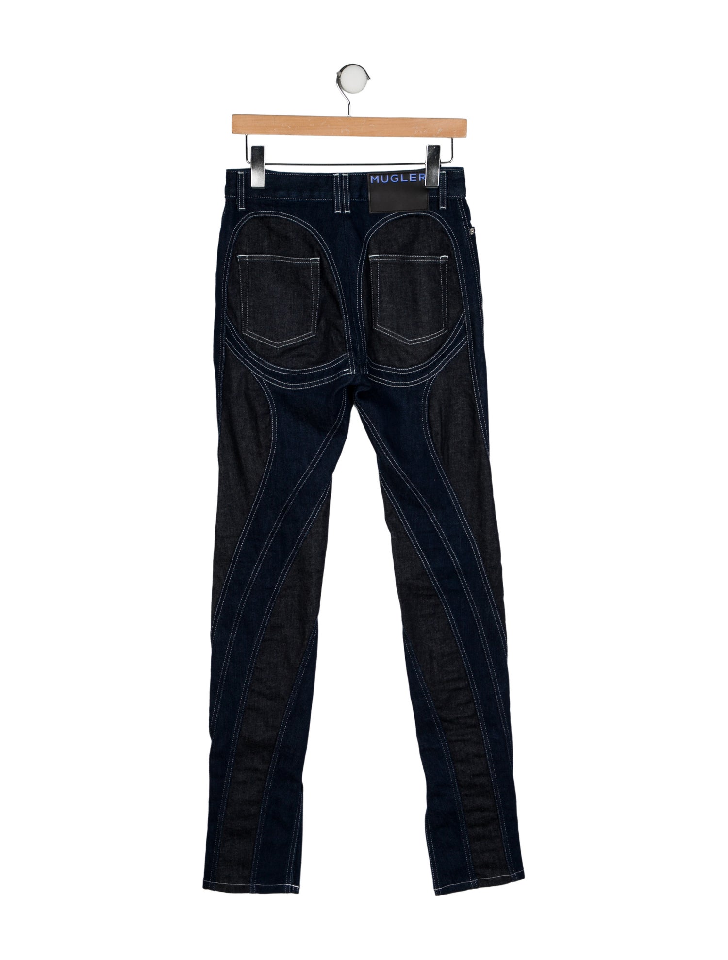 Mugler Mid-Rise Straight Leg Jeans