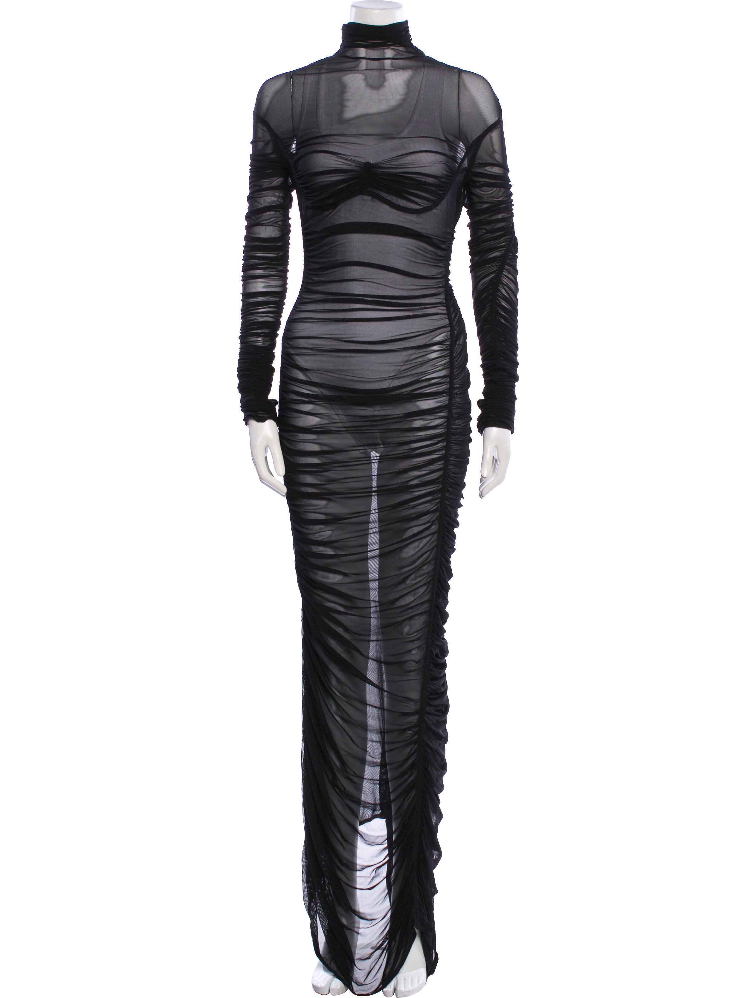 Mugler Turtleneck Long Dress w/ Tags