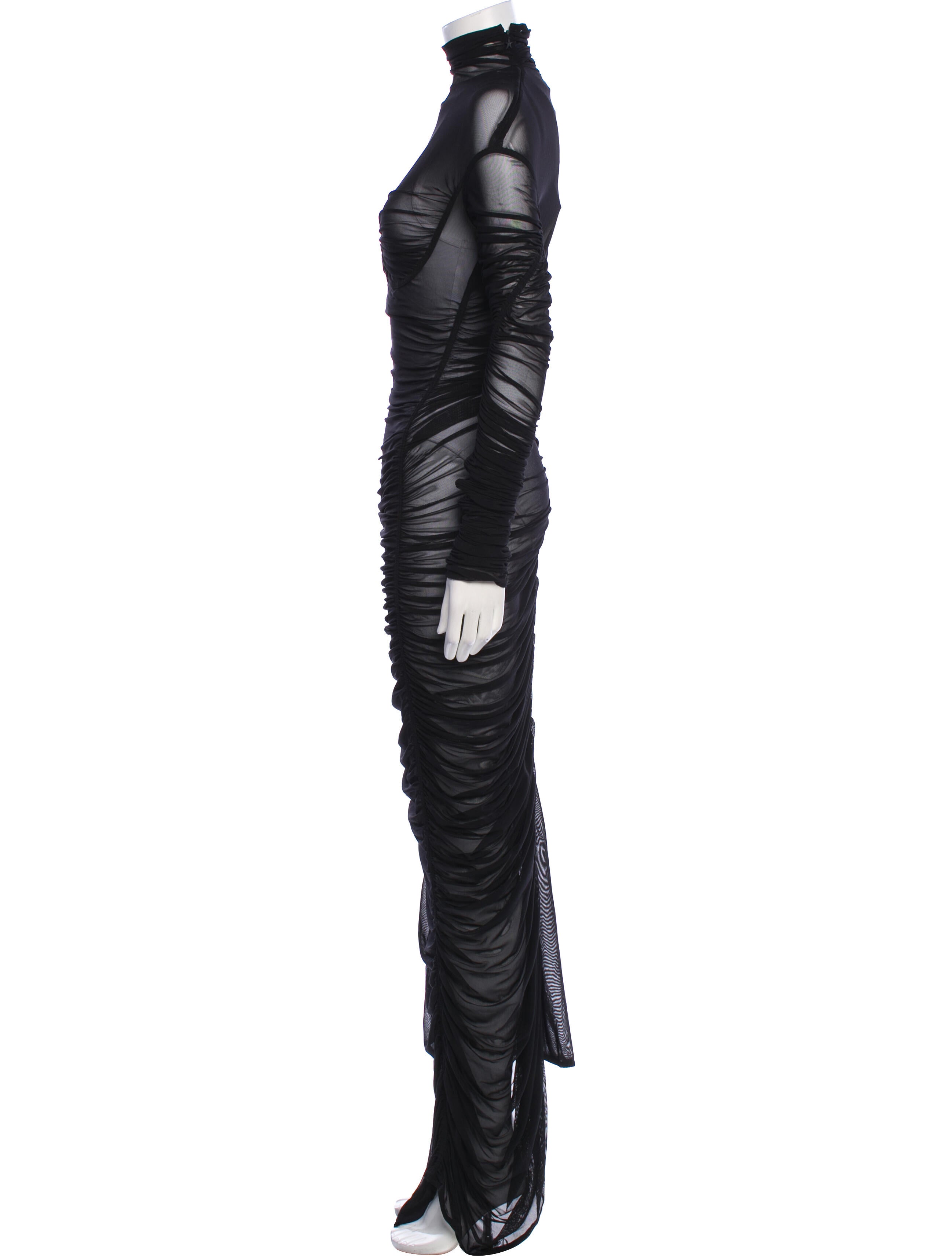 Mugler Turtleneck Long Dress w/ Tags