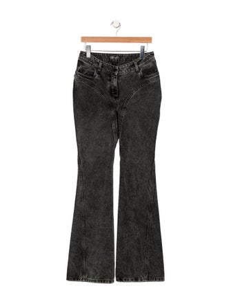 Mugler Mid-Rise Wide Leg Jeans