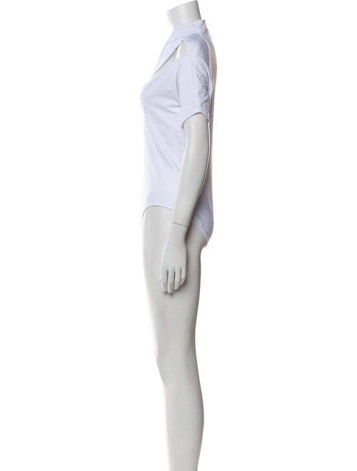 Mugler Nylon One-Shoulder Bodysuit