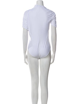 Mugler Nylon One-Shoulder Bodysuit