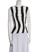 Mugler Striped Crew Neck Top