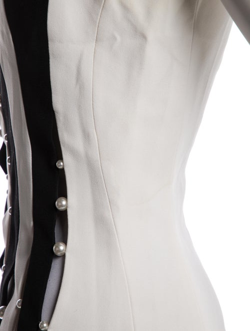 Mugler Striped Crew Neck Top