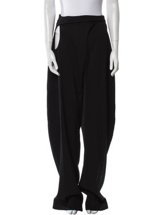 Mugler Virgin Wool Wide Leg Pants