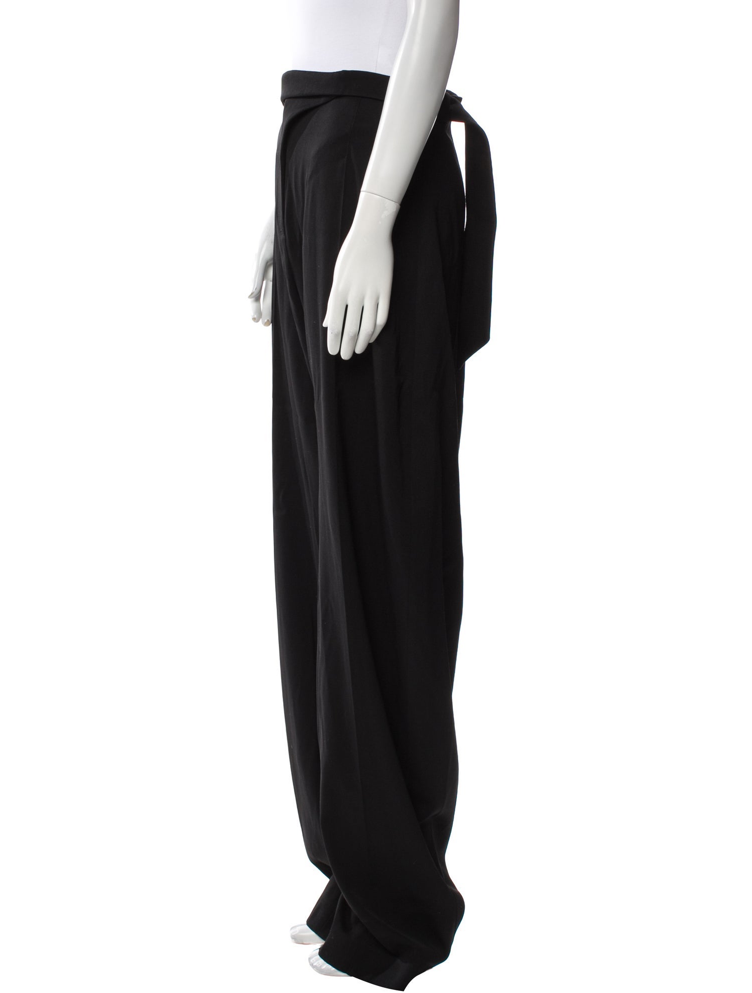 Mugler Virgin Wool Wide Leg Pants