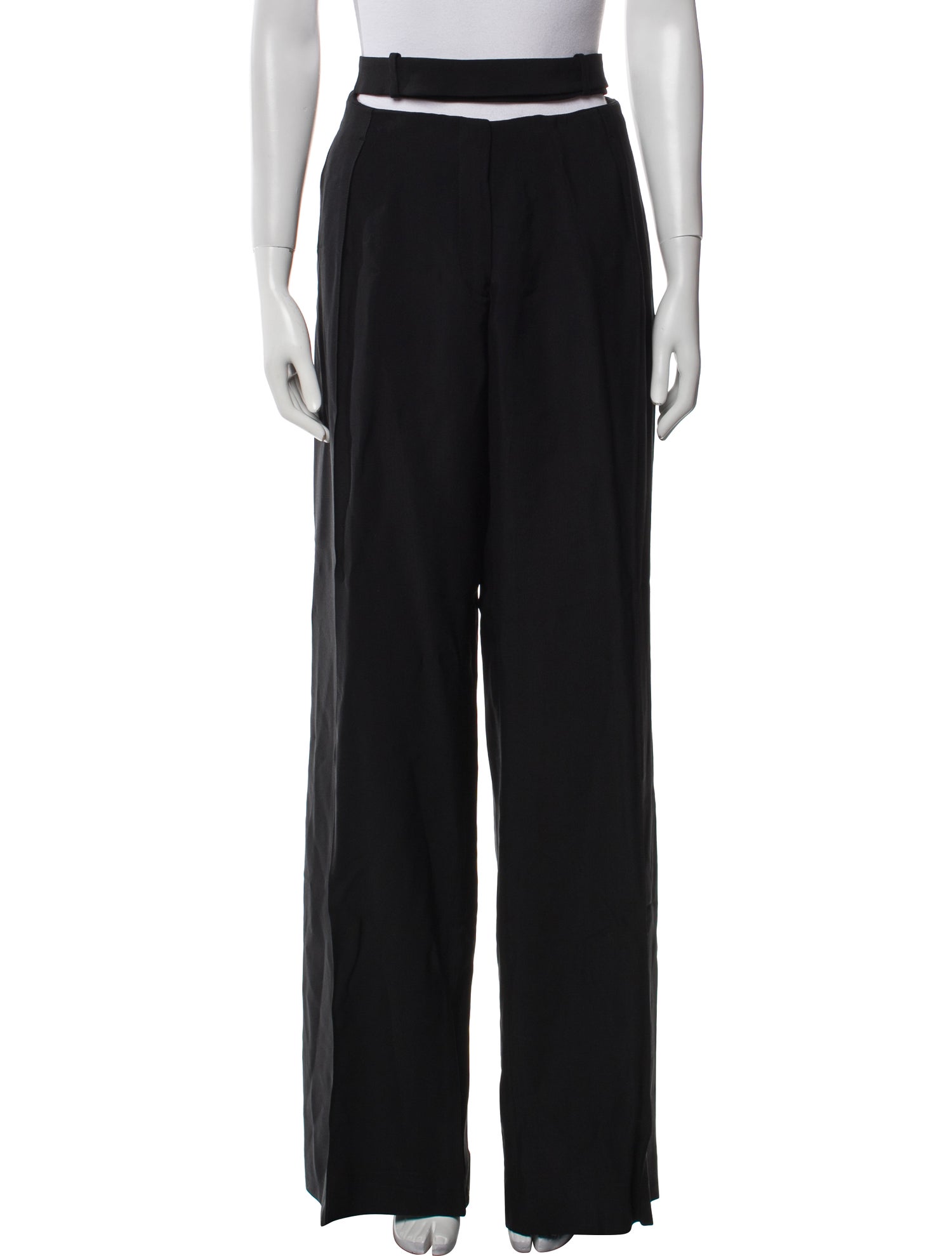 Mugler Wool Wide Leg Pants
