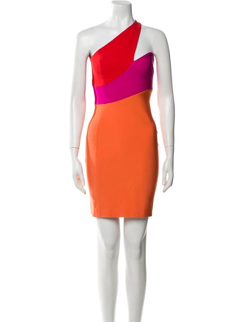 Mugler Colorblock Pattern Mini Dress