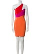 Mugler Colorblock Pattern Mini Dress
