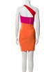 Mugler Colorblock Pattern Mini Dress
