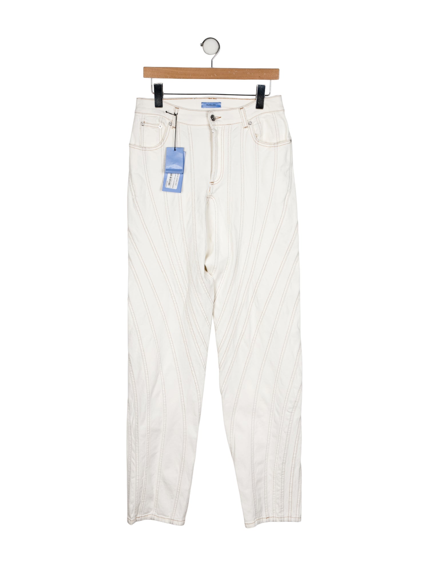 Mugler Mid-Rise Straight Leg Jeans w/ Tags