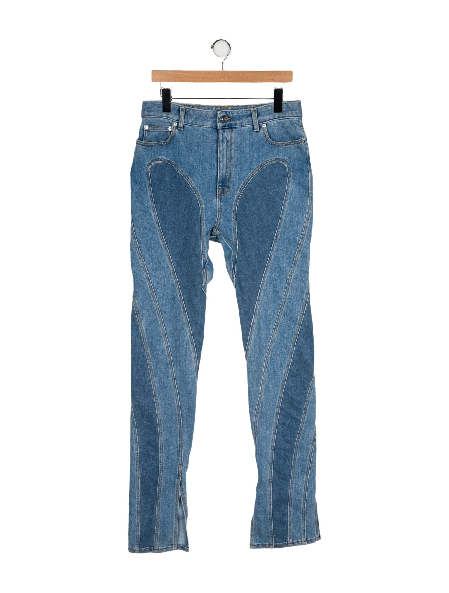 Mugler High-Rise Straight Leg Jeans