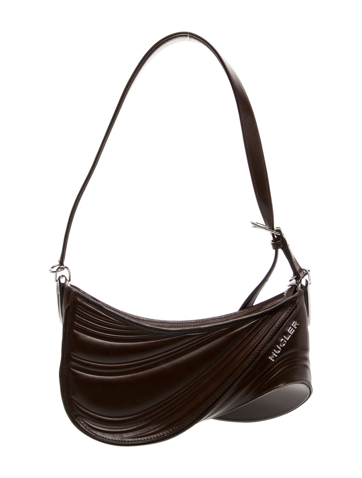 Mugler Leather Shoulder Bag Medium