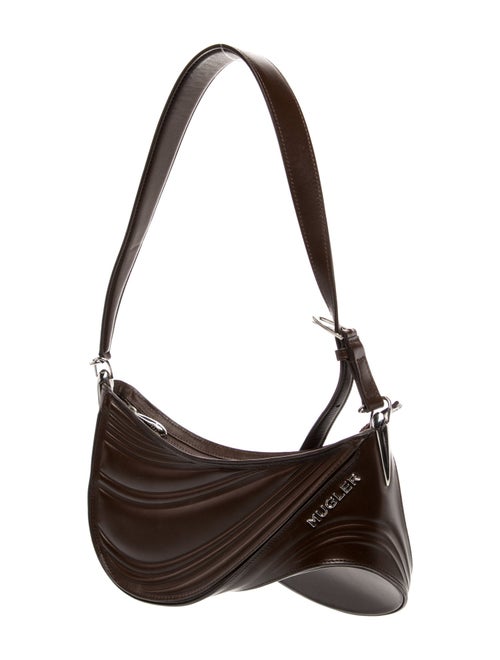 Mugler Leather Shoulder Bag Medium