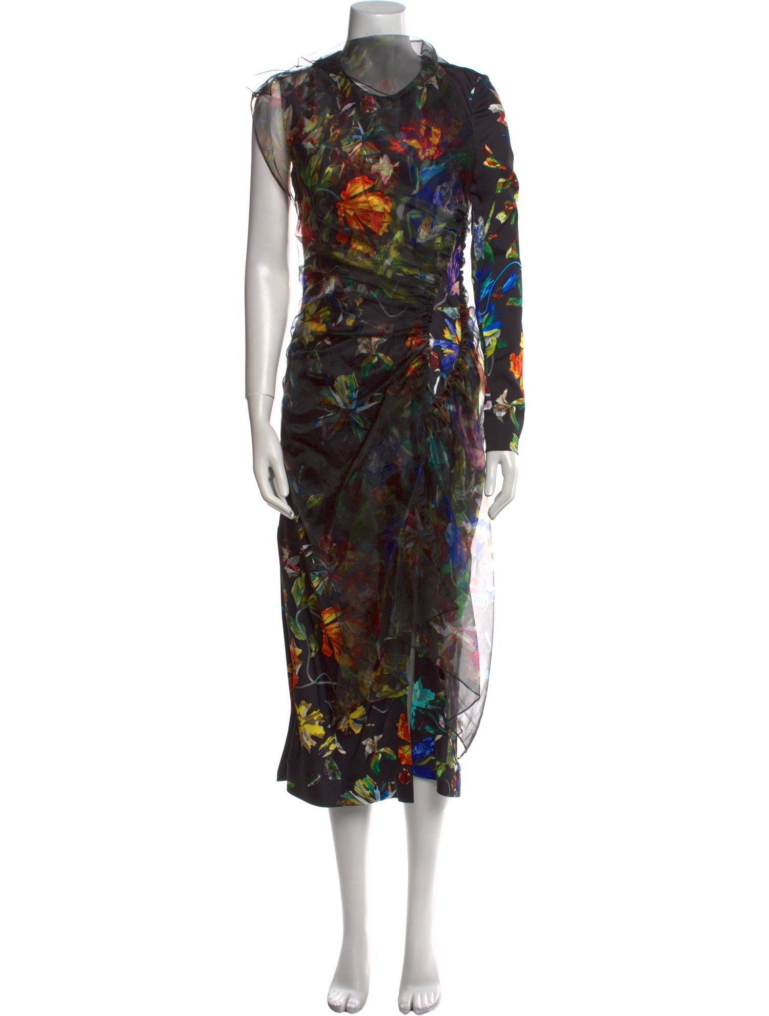 Mugler Floral Print Long Dress