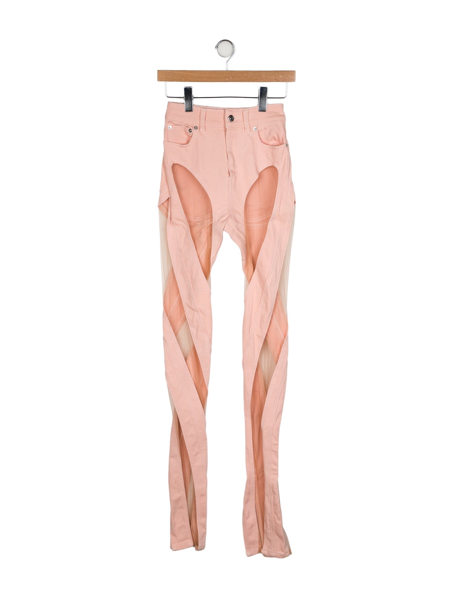 Mugler High-Rise Straight Leg Jeans