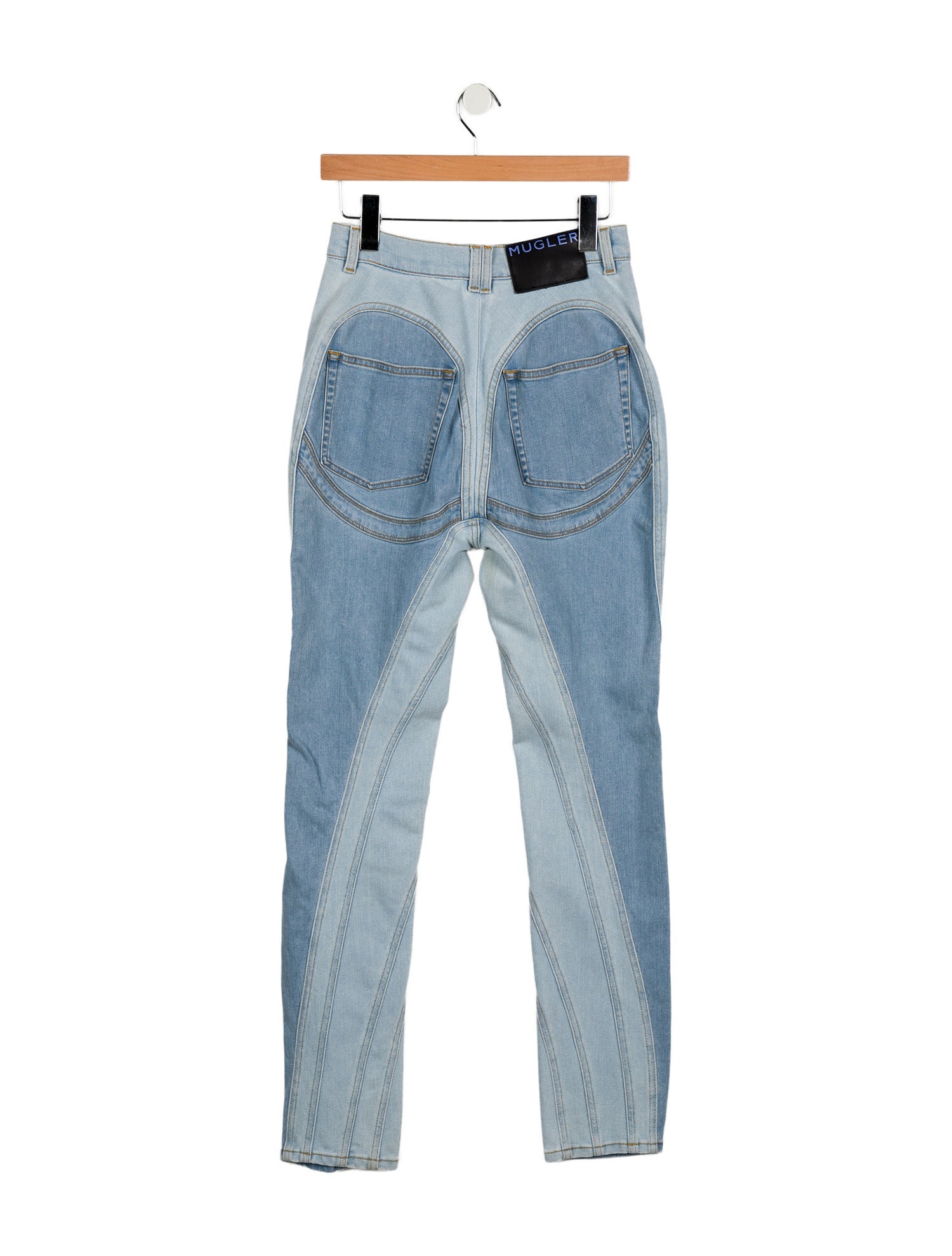Mugler High-Rise Straight Leg Jeans