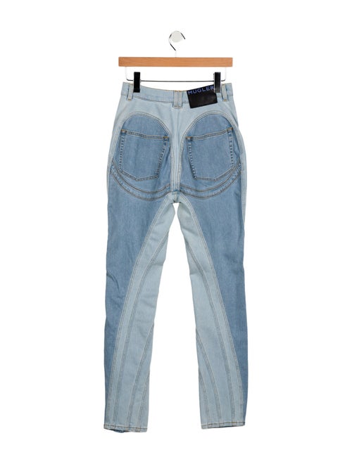 Mugler High-Rise Straight Leg Jeans