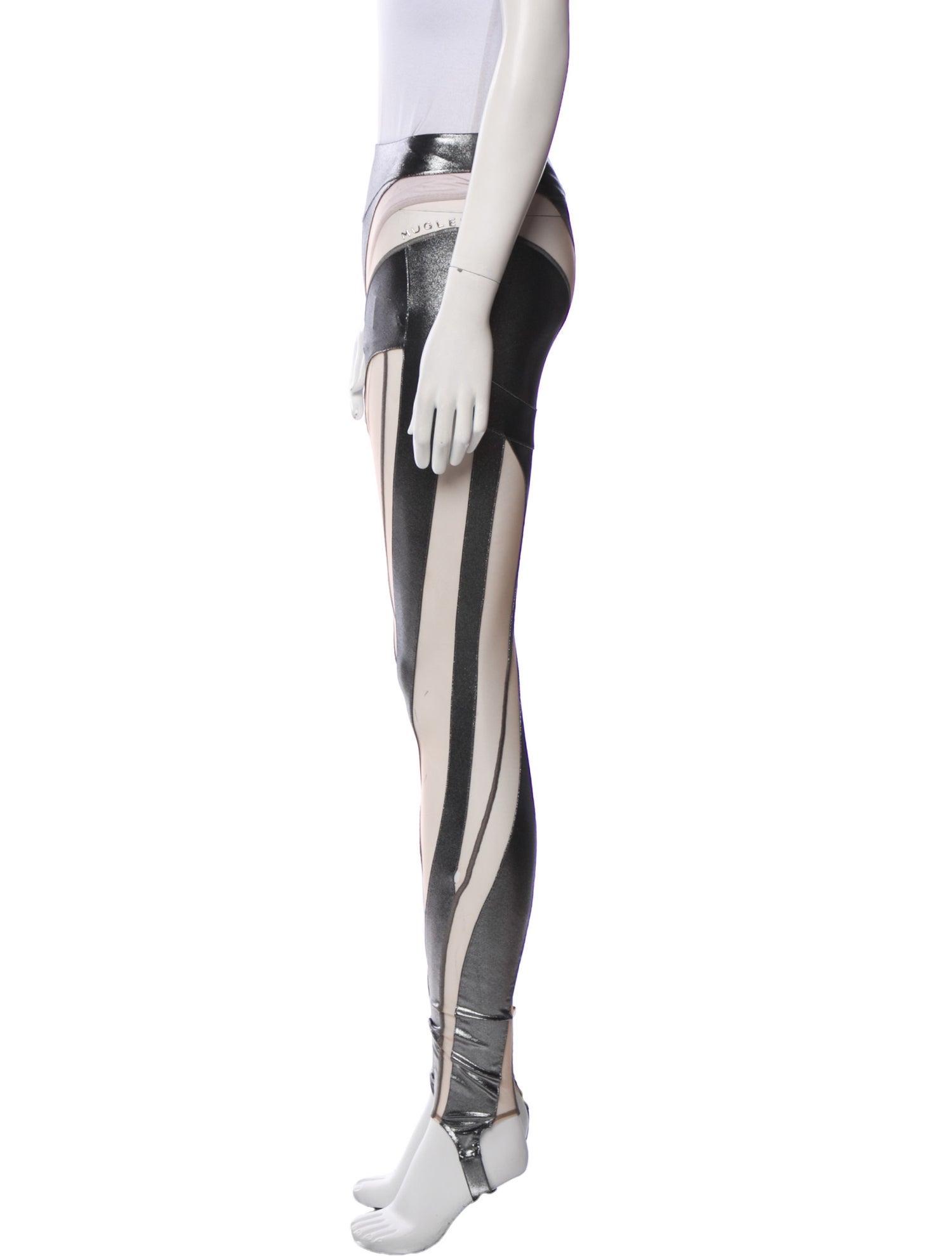 Mugler Striped Skinny Leg Pants