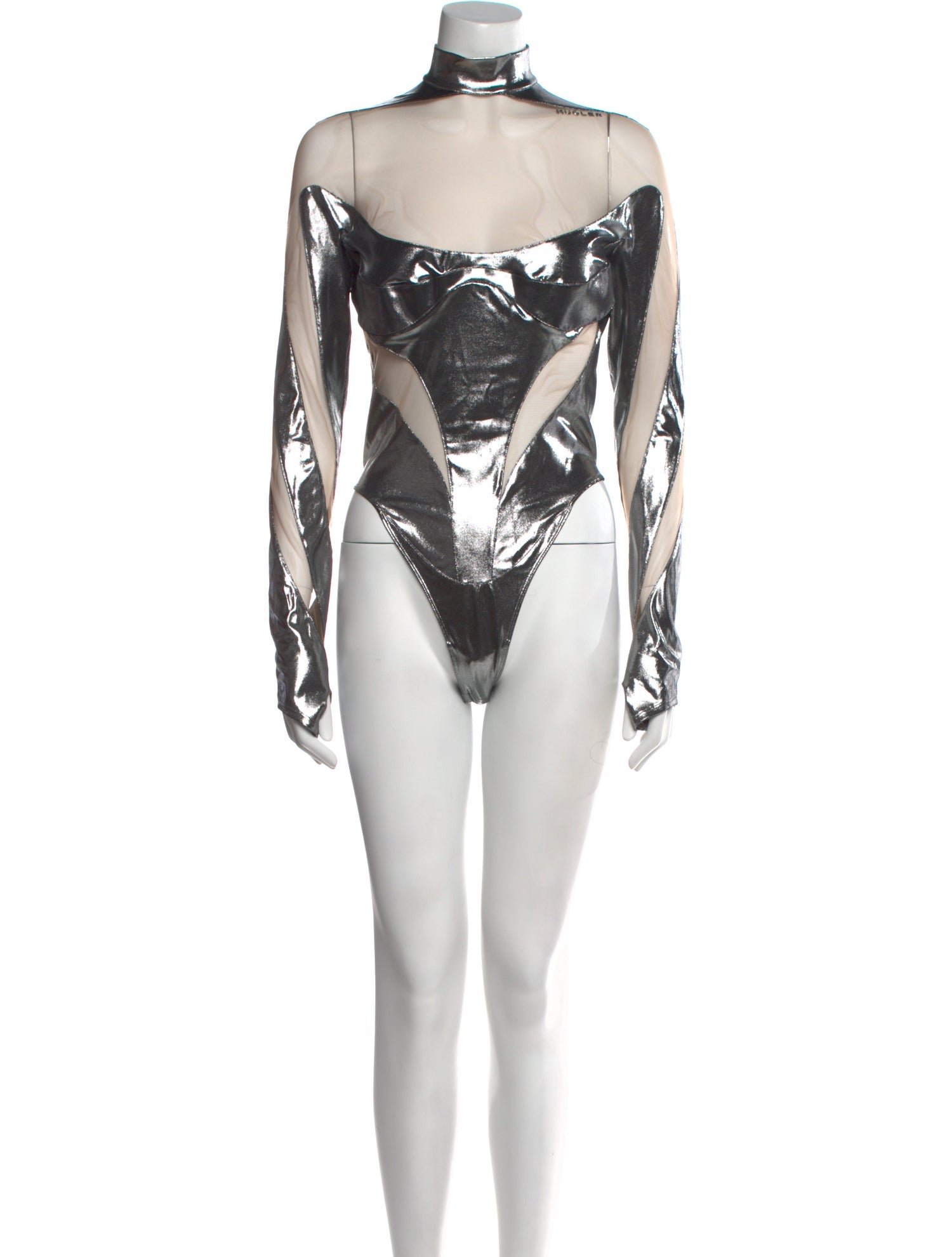 Mugler Mock Neck Romper