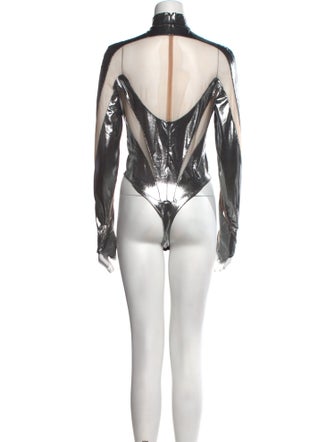 Mugler Mock Neck Romper