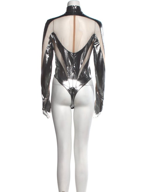 Mugler Mock Neck Romper