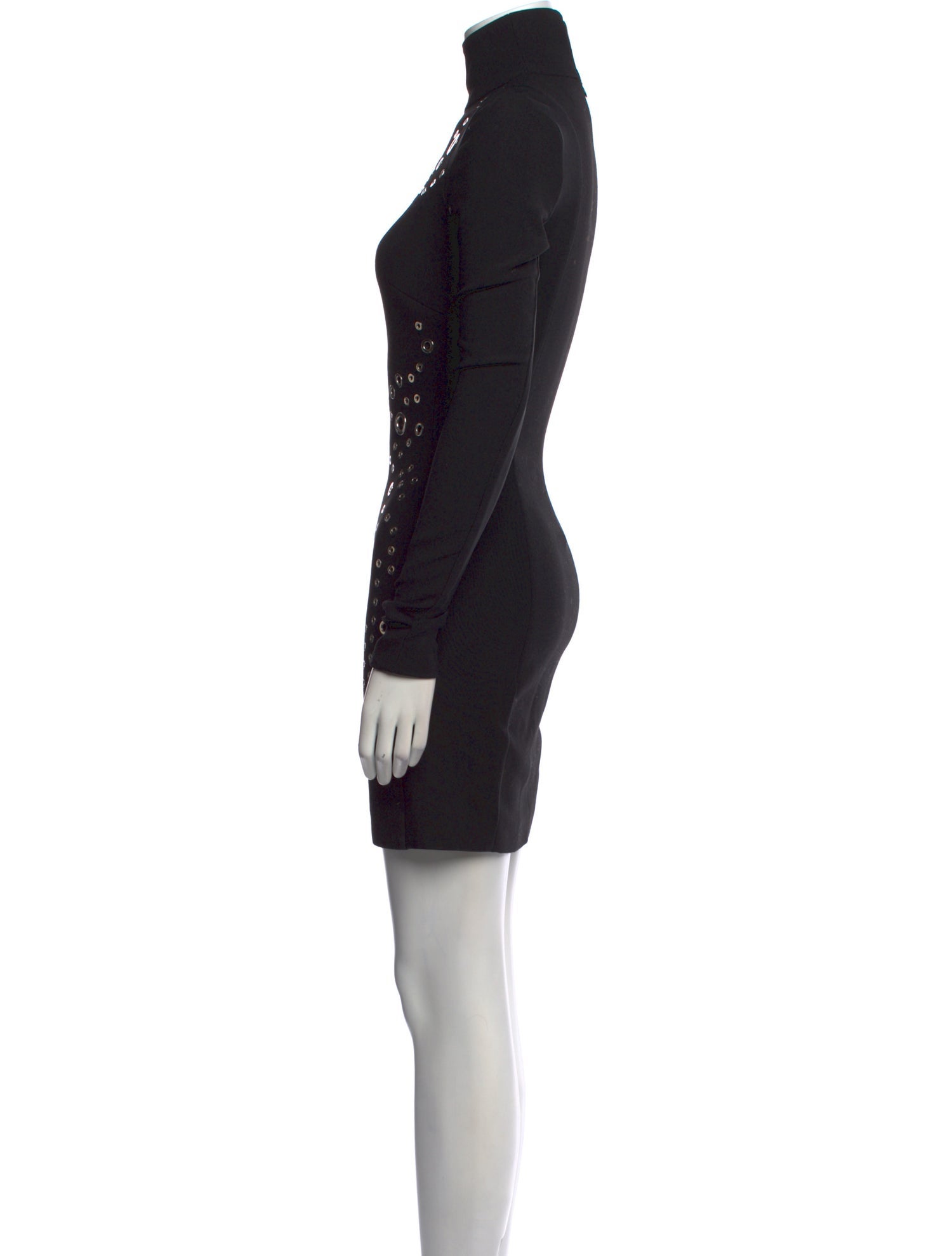 Mugler Virgin Wool Mini Dress