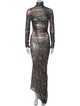 Mugler Printed Long Dress