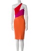 Mugler Colorblock Pattern Knee-Length Dress