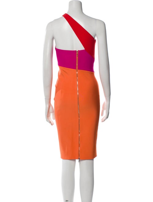 Mugler Colorblock Pattern Knee-Length Dress