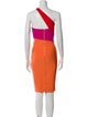 Mugler Colorblock Pattern Knee-Length Dress