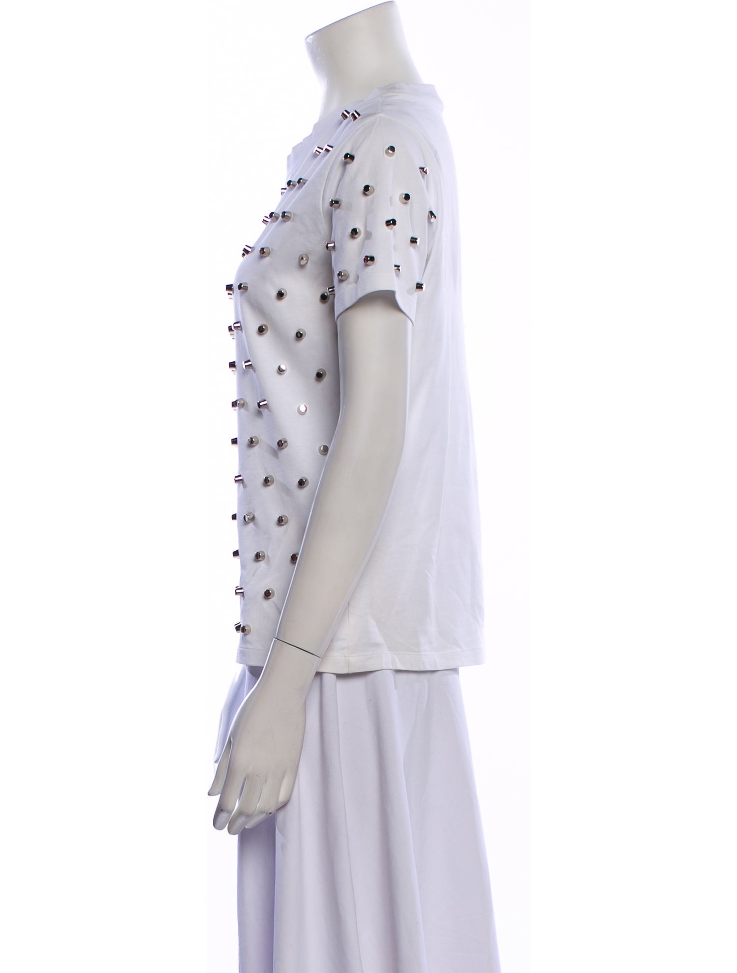 Mugler Polka Dot Print Crew Neck T-Shirt