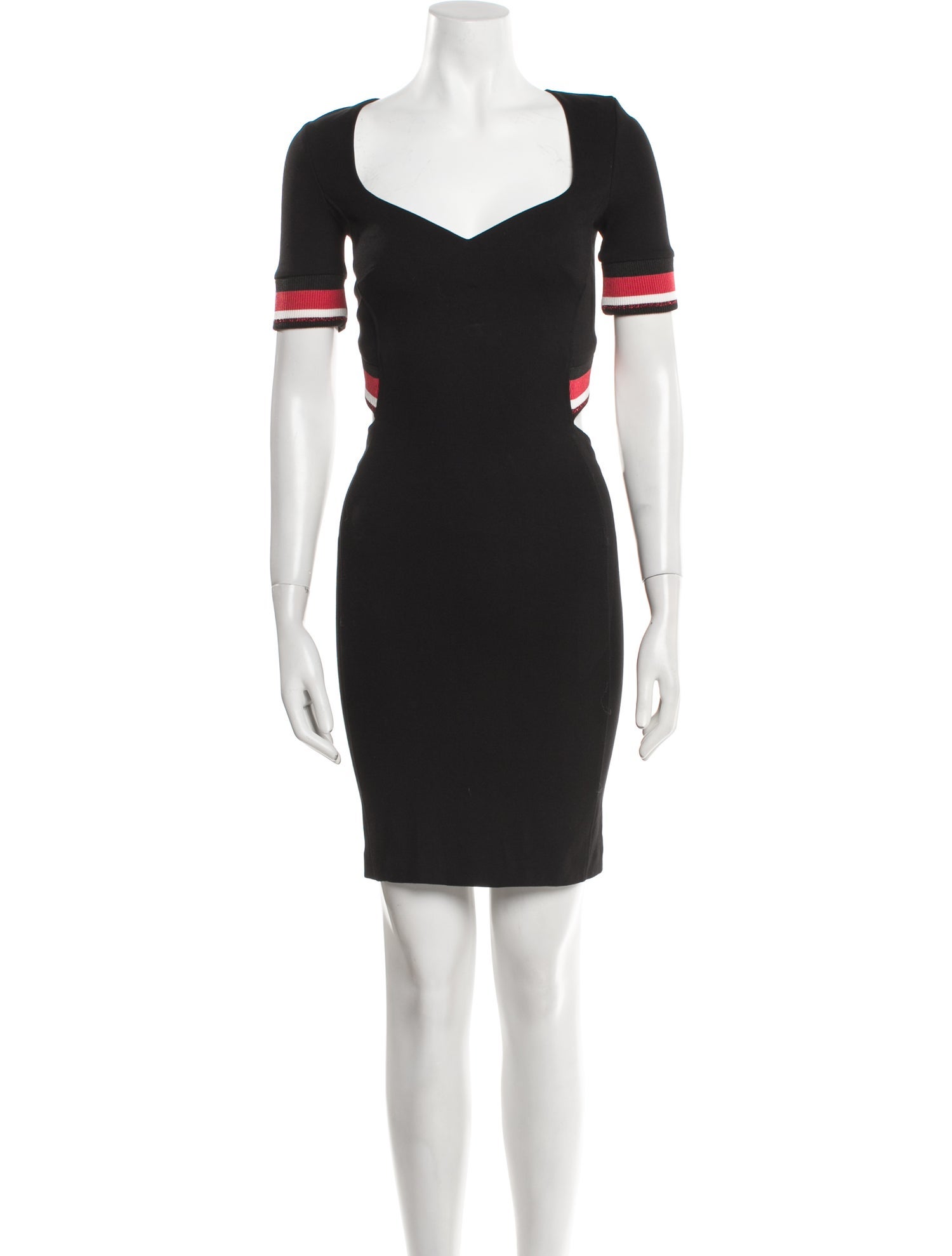 Mugler Square Neckline Mini Dress
