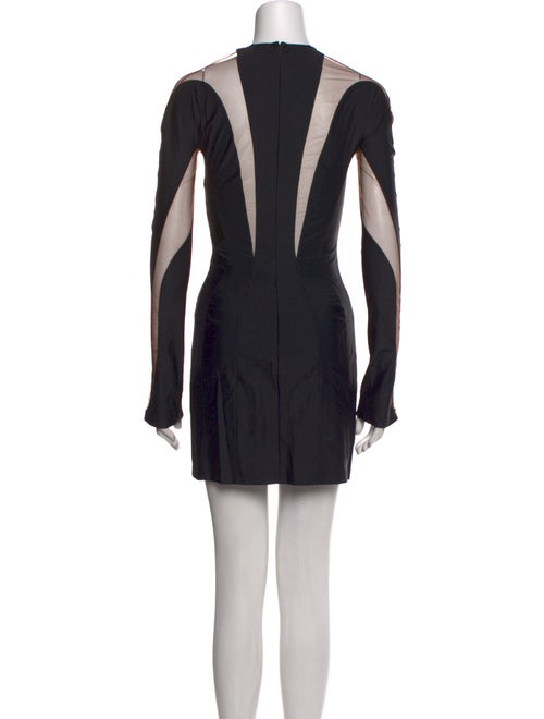 Mugler Crew Neck Mini Dress
