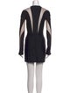 Mugler Crew Neck Mini Dress
