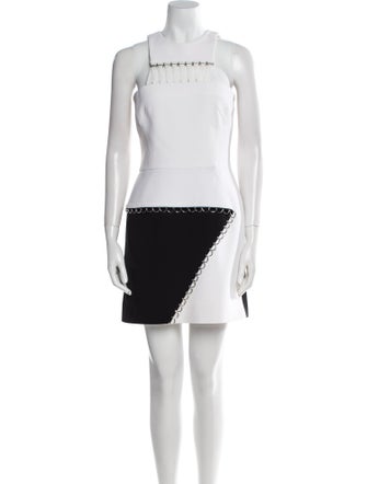 Mugler Square Neckline Mini Dress