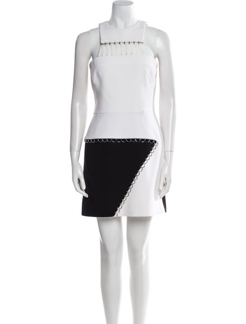 Mugler Square Neckline Mini Dress