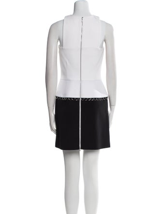 Mugler Square Neckline Mini Dress