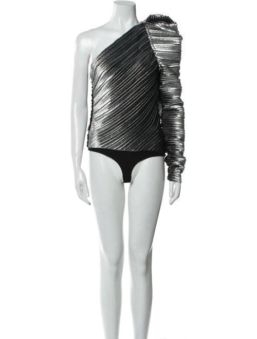 Mugler One-Shoulder Long Sleeve Bodysuit